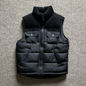 Gap Kids Black Puffer Vest Boys Youth M Corduroy Fall Winter Jacket 100% Cotton
